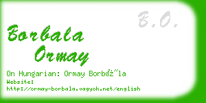 borbala ormay business card